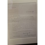 Autographs/politics: Sir Winston Spencer Churchill 1874-1965. Typed letter signed Winston S