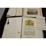 18th cent. & later Ephemera: Bath, Warleigh manor, Bathampton album of scraps, letters, sketches,