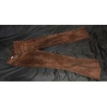 Elvis Presley's Famous Personally Owned & Worn Las Vegas brown Suede Flared Trousers: They are