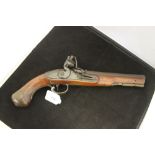 Flintlock Weapons: Light Dragoon pistol to the Bucks. 9ins barrel, border engraved lock plate,