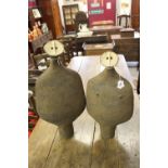 20th cent. Studio pottery, stoneware Adam and Eve figures in stylized form. Indistinct seal mark