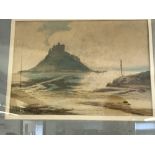 20th cent. "British school: Watercolour "Study of St. Michael's Mount, Cornwall", dated 1913,