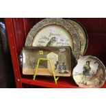 20th cent. Ceramics: Royal Doulton pin tray "The Greenwood Tree", "Robin Hood" D6341, plate D4586.p.