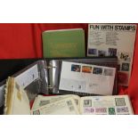 Stamps: Six albums of world stamps, small amount of 19th cent. most far later plus an album of first