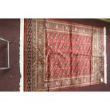 @21st cent. Rugs: Bokhara rug, red ground. 1.90 x 1.40.