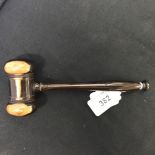 19th cent. Treen, Lignum auctioneer's gavel. 6ins.