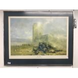 David Shepherd/SAS: Limited edition print 327/500 "Action at Mirbat". Framed and glazed. 29ins. x