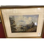 19th cent. English school watercolour "Remnants of our Cornish Village", no signature. Framed and