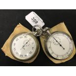 Stop Watches: Early 20th cent. S and Co nickel plated stop watch plus 1 other (2).