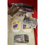 Postcards: 20th cent. Album plus loose cards including Tucks Oilette Railway loco's, London and N.