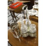Oriental Art: The Thomas E Skidmore Collection: Electroplate three bottle table centrepiece with