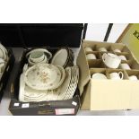 20th cent. Ceramics: Royal Doulton "Old Leeds Spray" part dinner service (1 x plate a/f) plus "