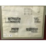 Architectural Drawings and Prints: Original pencil drawings for rebuilding "Blacksmiths Arms. St