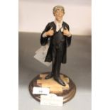20th cent. Country Artist Figurine: Stratford Edition "The Barrister" 7ins. tall and on a wooden