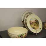 20th cent. Ceramics: Royal Doulton plates, Old English Inns series, The Bears Head, Brereton, plus