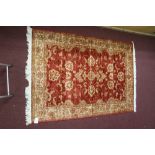 @21st cent. Rugs: Ziegler rug, red ground. 1.90 x 1.40.