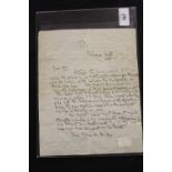 China/Boxer Rebellion: Hand written fainting letter dated September th 1900 and headed Balmoral