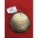 Indian Silver (stamped inside) compacted with a pre WWII map of India, the major cities marked