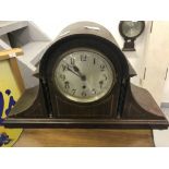 Clocks: Late 19th cent. Marble clock retailed by G Major of Chippenham plus one other. Both in