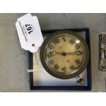 Automobilia: Vintage car dashboard clock 8 day J.W. Benson, Swiss movement, 15 jewels, 3 adjustments