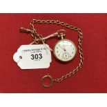 Watches: 18ct. gold hallmarked Vacheron Constantin, ladies open face purse watch with chain, the