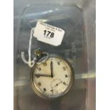 Watches: WWII Chromium plated G.S. timepiece pocket watch, ordnance mark GS/T1 020635, unsigned