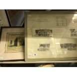 Architectural Drawings and Prints: Original pencil drawings for rebuilding "Blacksmiths Arms. St