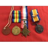 Militaria: Medal Group Trio to 9910 Pte. A Smith Lancashire Fusiliers 1914 Mons Star, 14-18 Medal,