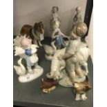 20th cent. Ceramics - Figurines: Beswick 'Wren', Sévres 'Wren' and 'Dove', a figure of a border