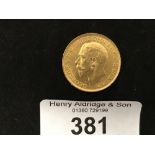 Gold Coins: Sovereign George V 1915