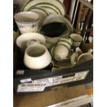 20th cent. Ceramics: Spode Trapnell 2 handle vase, ridge vase on circular base, miniature long