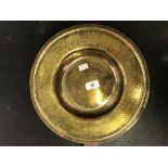 Brassware: Arts and crafts hammered bowl. War Department stamp and serial number EG/17894 to base.