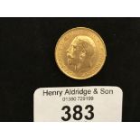 Gold Coins: Sovereign George V 1913.