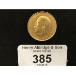 Gold Coins: Sovereign George V 1911.