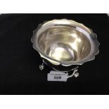 Hallmarked Silver: Sugar bowl, Sheffield. Mappin & Webb. 5½oz. Plus a cigarette box, engine turned