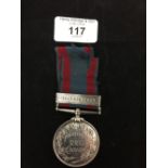 Medal - Victoria: Medal to E.F. Racy Constable N.W.M.P. with clasp Saskatchewan.