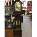 Clocks: 20th cent. Mahogany longcase clock (1980). Richard Broad, Bodmin, Cornwall. Model VI. 73ins.