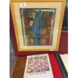 Anne Marie Pecheur (1950-?): Abstract oil on board 'Forest Glade'. Artist signed lower right. Framed