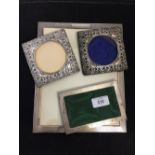 Hallmarked Silver: Photograph frames, all assayed Birmingham, sizes will accommodate photographs 7¼