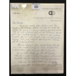 **The David Gainsborough Roberts Collection. Icons of Movies: Marilyn Monroe letter received from