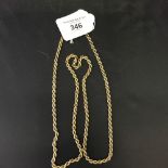 Hallmarked Gold: 9ct. Necklace, rope twist design, 11 gms.