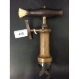 Corkscrews/Wine Collectables: 19th cent. "Lund's Patent No:7761) 1838 Kings screw with plain