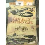 Books: Captain W.E. Johns 1st editions with dust jackets "Biggles Second Case" 1948, "Biggles