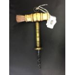 Corkscrews/Wine Collectables: Robert Jones patent screw 1840 no 423, turned bone handle ring & brush