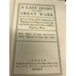 Books: "A Last Diary of the Great War" Sam. Pepys Jnr. 1919. Printed by Bodley Head, London. Hand-