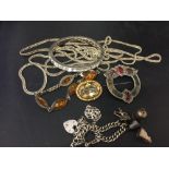 Costume Jewellery/Hallmarked Silver: Charm bracelet