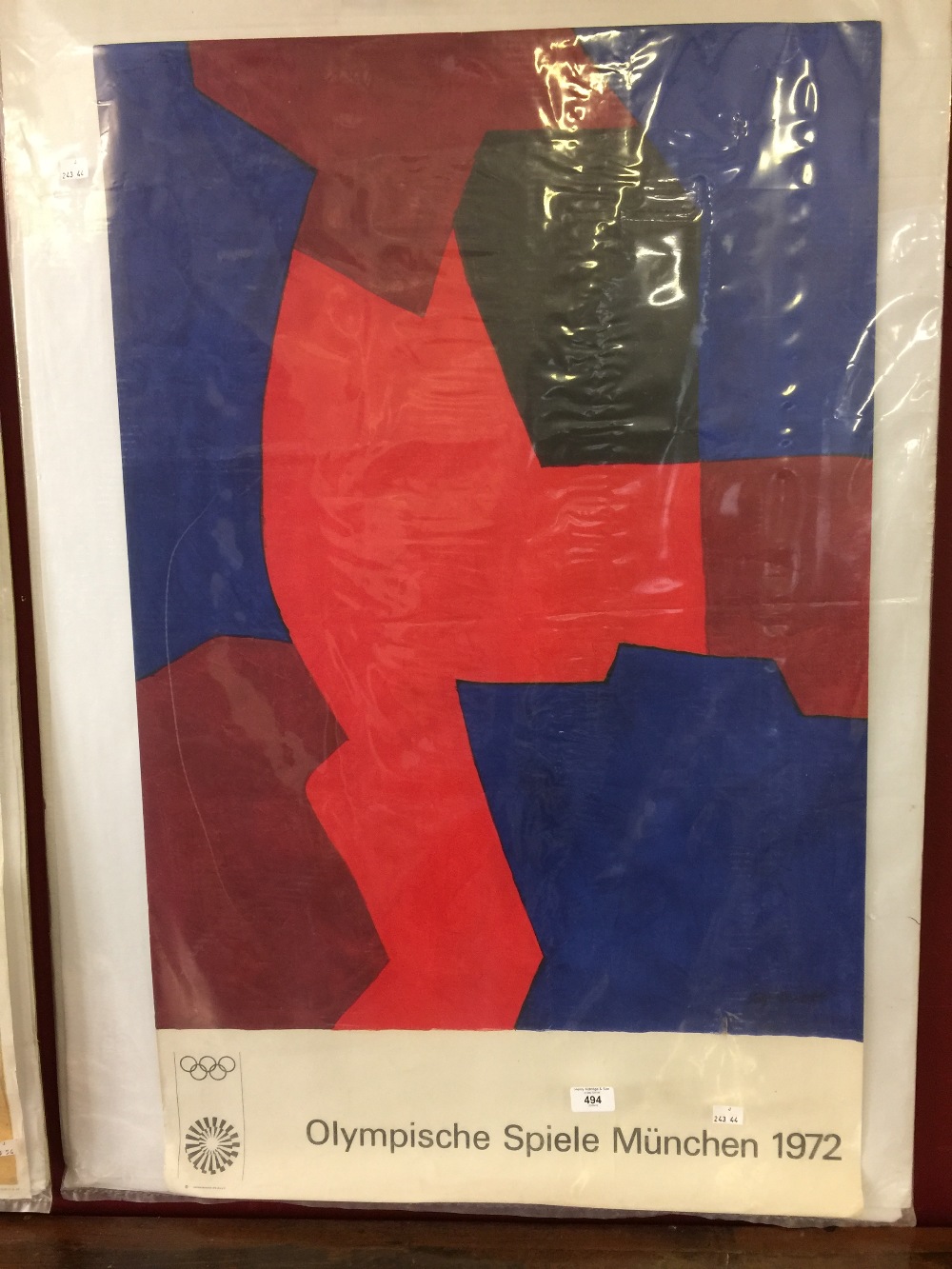 Sporting Posters: Serge Poliakoff Munich Olympic Games 1972, signed in plate. 40ins. x 25½ins.