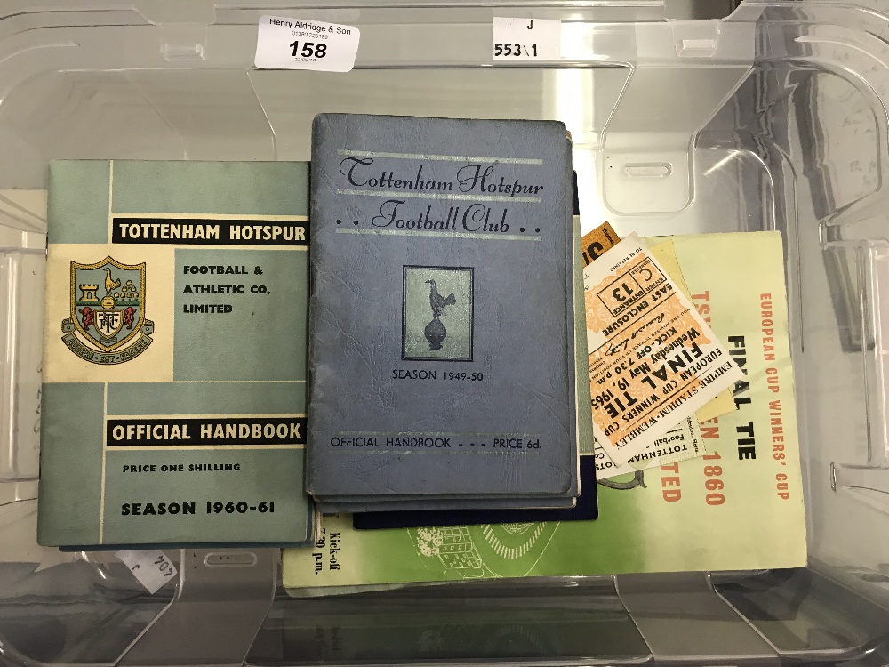 Sporting: Tottenham Hotspur Football Club Official Handbooks, Seasons 1949 - 1967 inclusive (18),