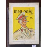 Edward Sylvester Hynes 1897-1982: Military WWII original artwork for the cover of "Men Only"