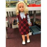 Toys - Doll: Roddy style walking/talking doll, blond hair, open and close blue eyes.